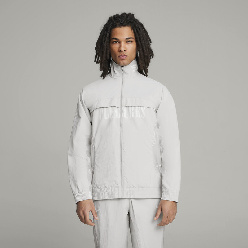 Men's PUMA X PLEASURES Jacket in Gray size S