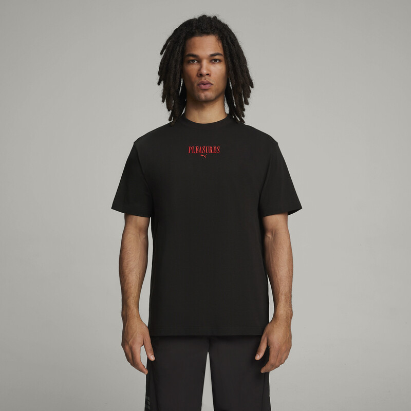 Men's PUMA X PLEASURES Graphic T-shirt in Black size S