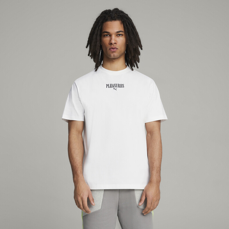 Men's PUMA X PLEASURES Graphic T-shirt in White size L
