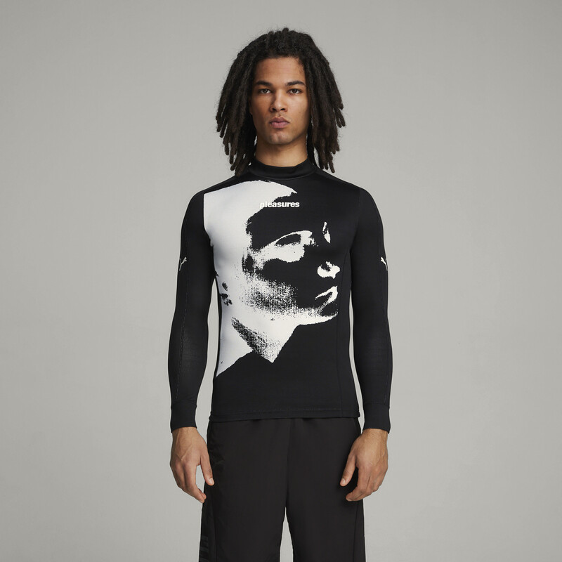 Men's PUMA X PLEASURES Base Layer in Black size S