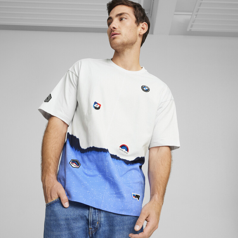 Men's PUMA BMW M Motorsport Garage Crew T-shirt in Silver