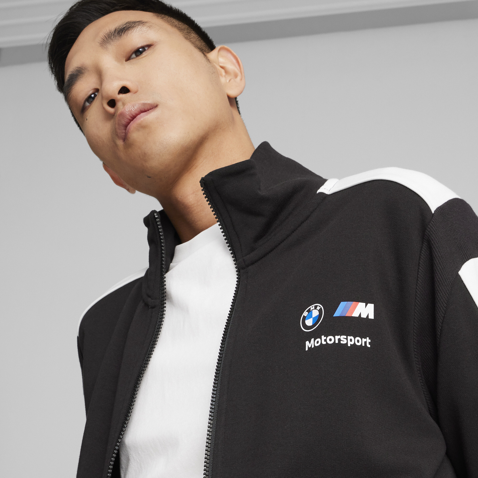 Men's PUMA BMW M Motorsport MT7+ Sweat Jacket In 10 - Black, Size XL