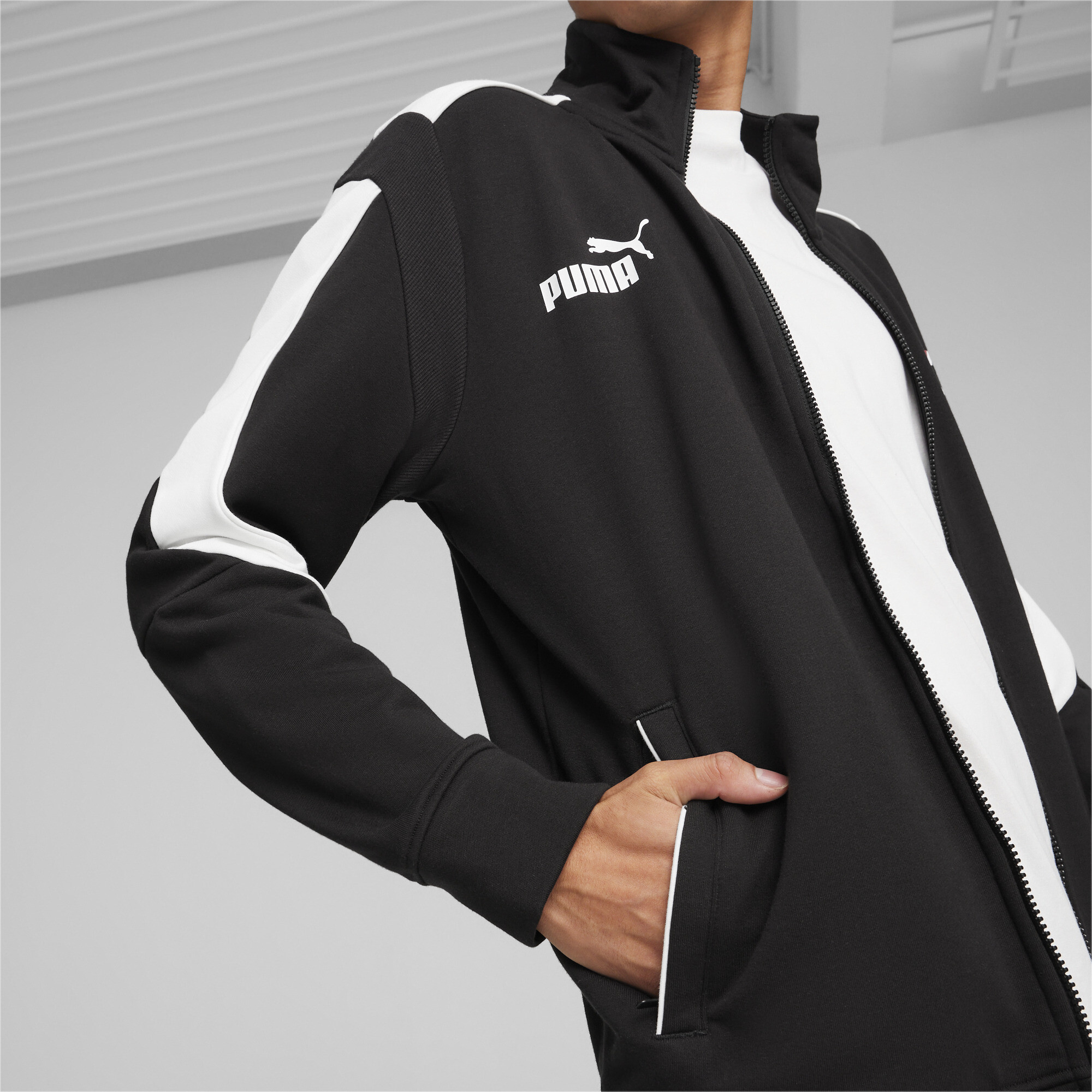Men's PUMA BMW M Motorsport MT7+ Sweat Jacket In Black, Size Large