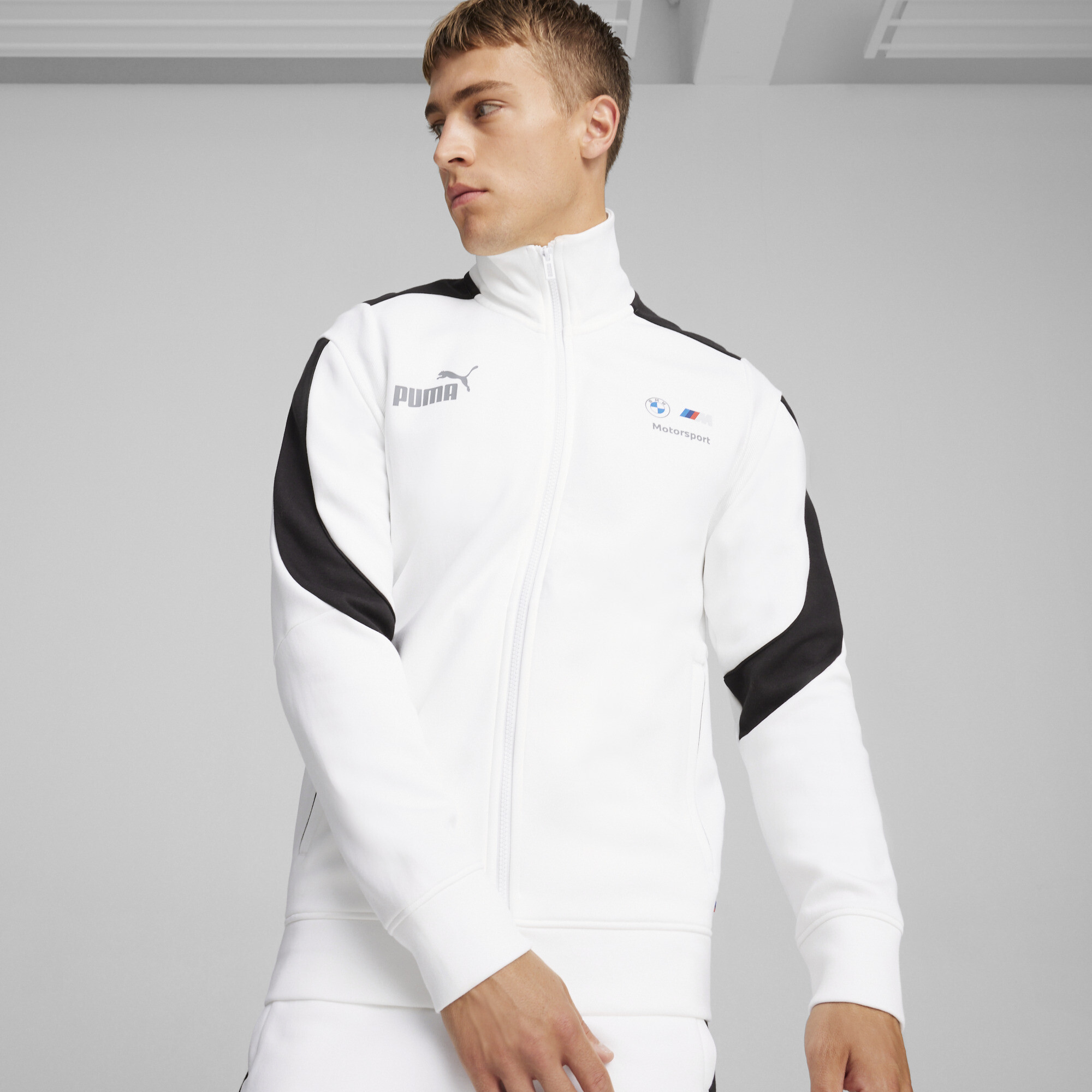 Men's Puma BMW M Motorsport MT7+ Track Jacket, White, Size XL, Clothing