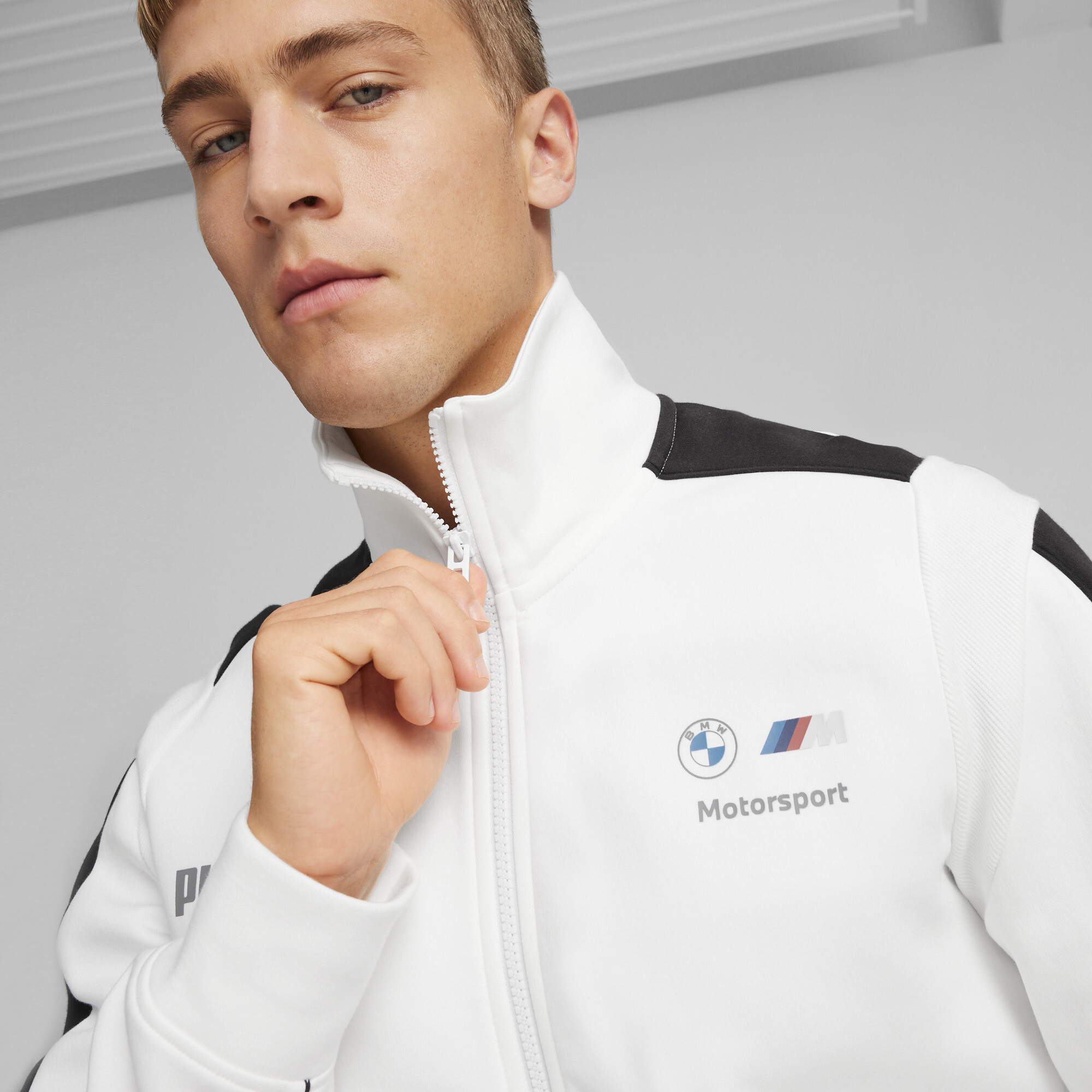 Men's Puma BMW M Motorsport MT7+ Track Jacket, White, Size XL, Clothing