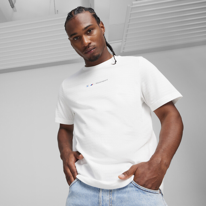 Men's PUMA BMW M Motorsport Jacquard T-shirt in White