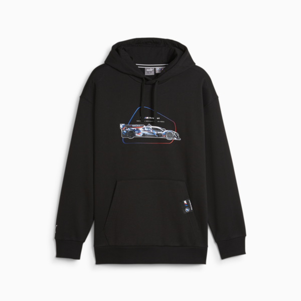 Sudadera estampada con capucha para hombre BMW M Motorsport Car, PUMA Black, large-MEX
