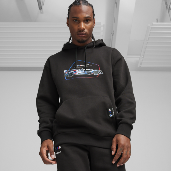 Sudadera estampada con capucha para hombre BMW M Motorsport Car, PUMA Black, large-MEX