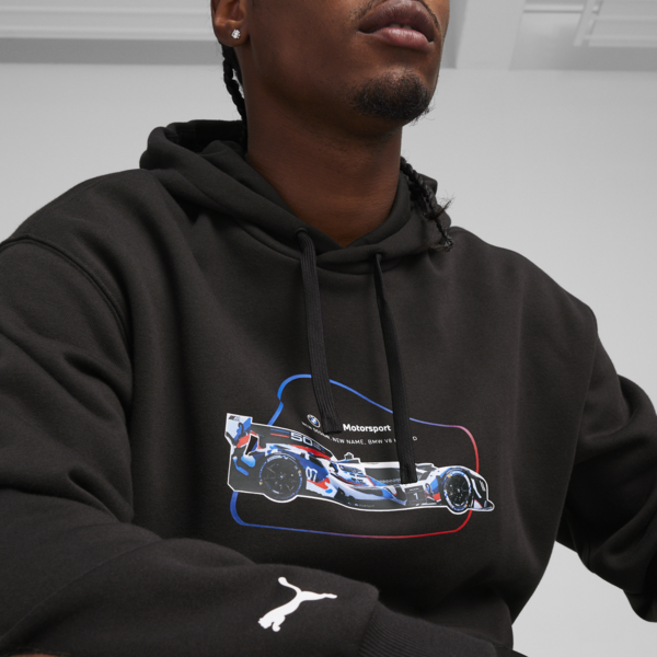 Sudadera estampada con capucha para hombre BMW M Motorsport Car, PUMA Black, large-MEX
