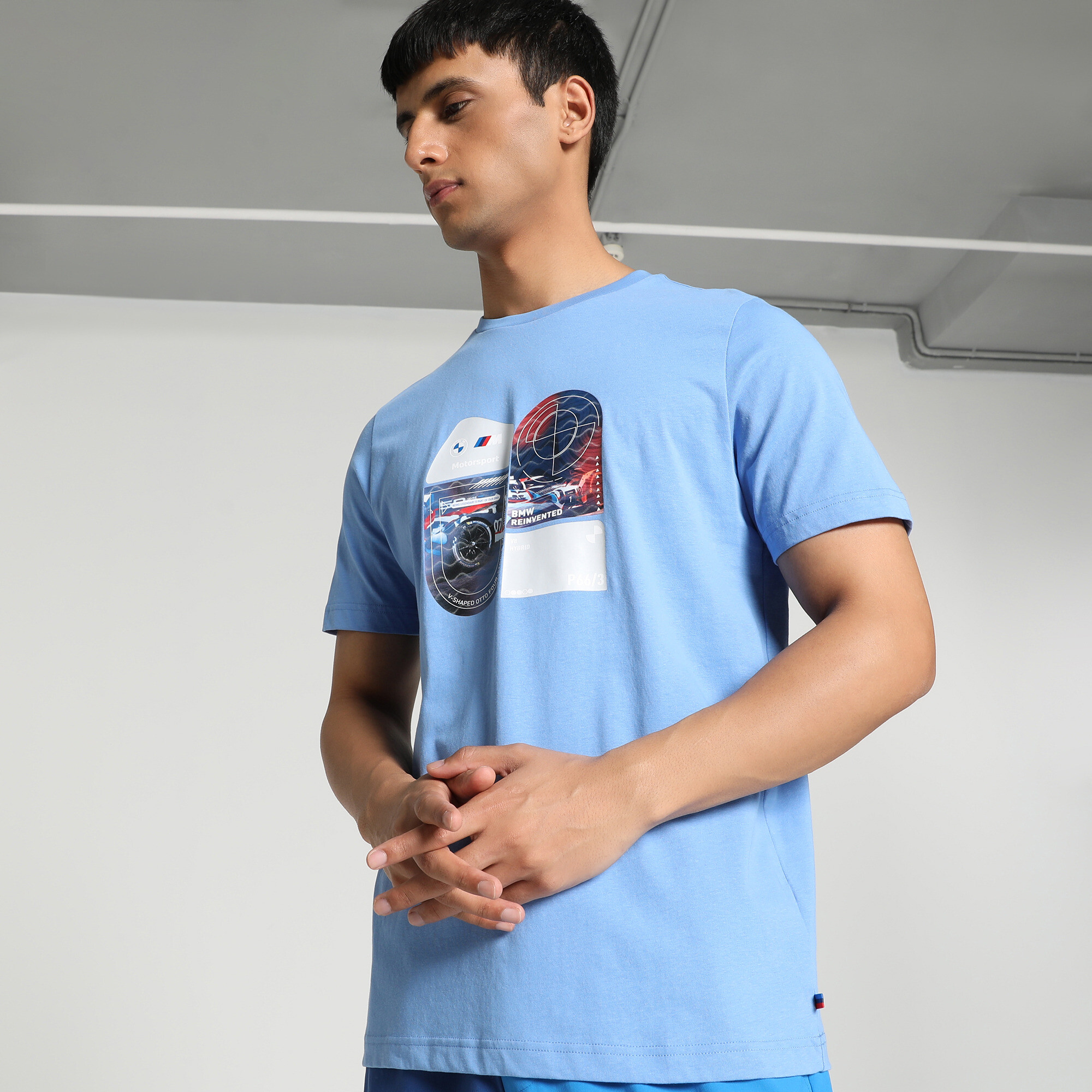 PUMA BMW M Motorsport Car Graphic Crew Neck Short Sleeve T-Shirt