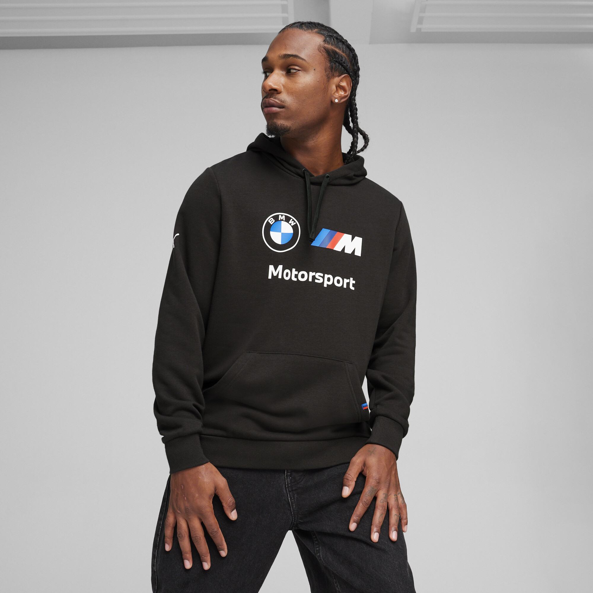 Puma BMW M Motorsport ESS Hoodie Herren | Mit Logo Print | Black