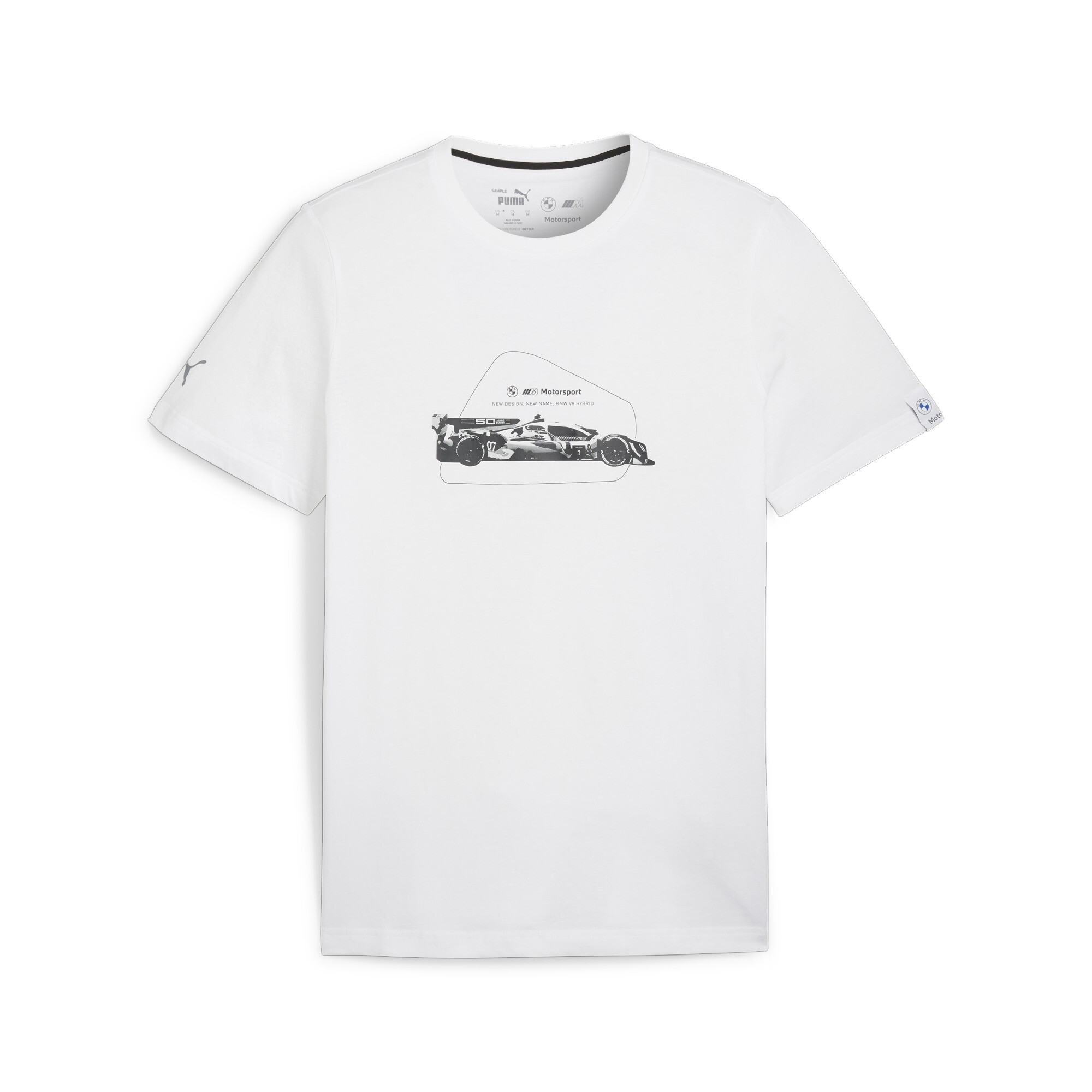 Men's PUMA BMW M Motorsport ESS Graphic T-Shirt In White, Size XL, Cotton