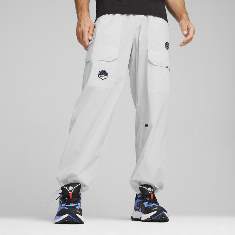 Men's PUMA BMW M Motorsport Summer Crew Cargo Pants in Silver