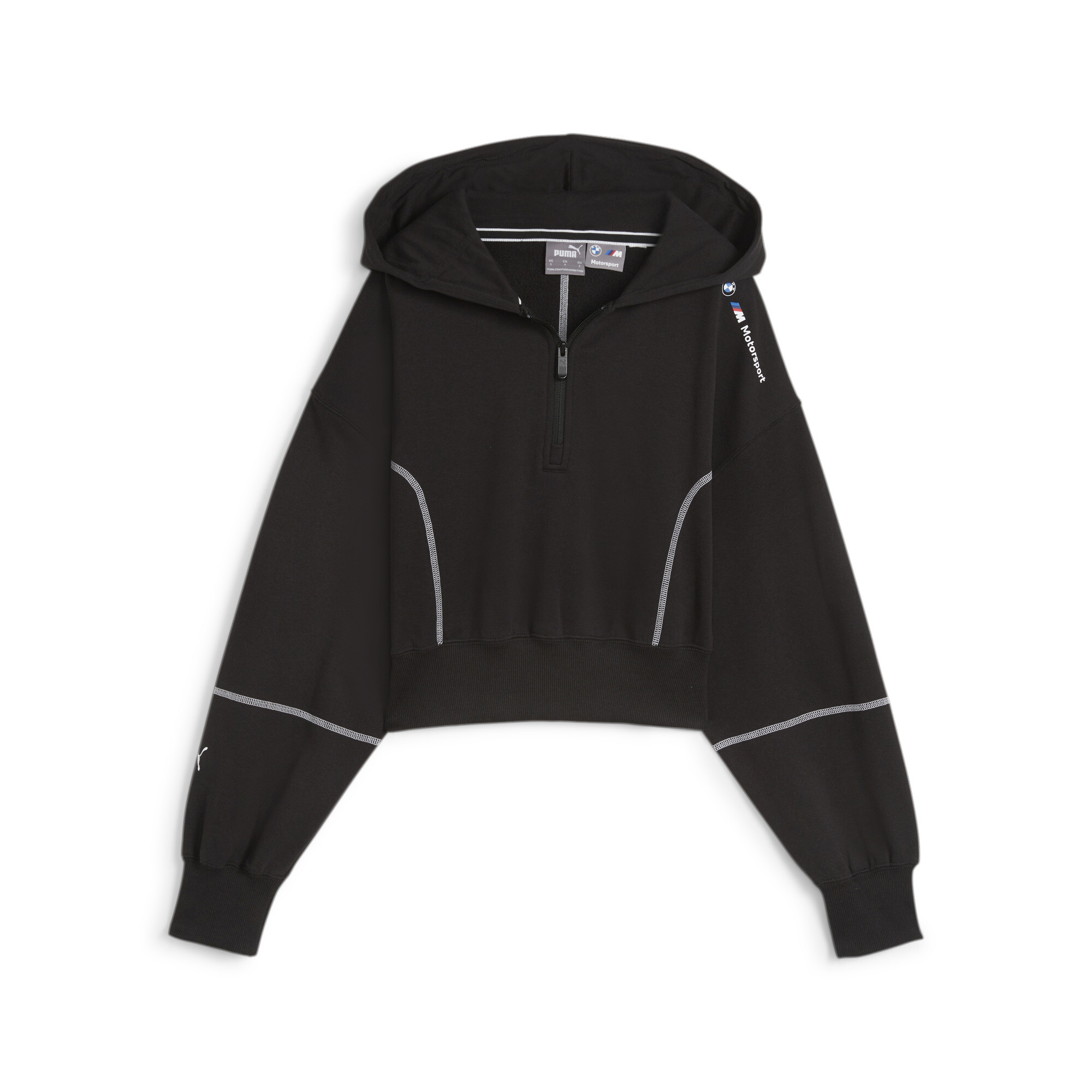 Women's Puma BMW M Motorsport's Hooded Sweat Jacket, Black, Size XL, Clothing