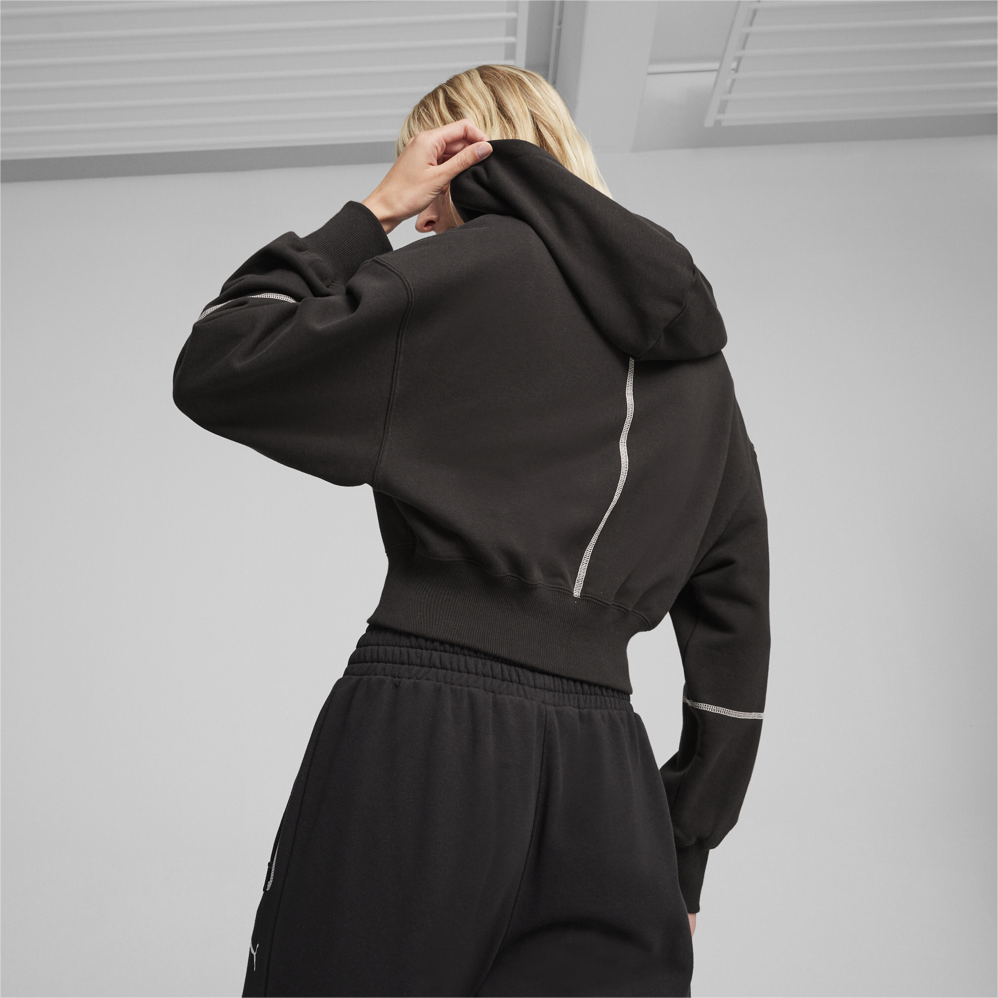 Women's Puma BMW M Motorsport's Hooded Sweat Jacket, Black, Size XL, Clothing