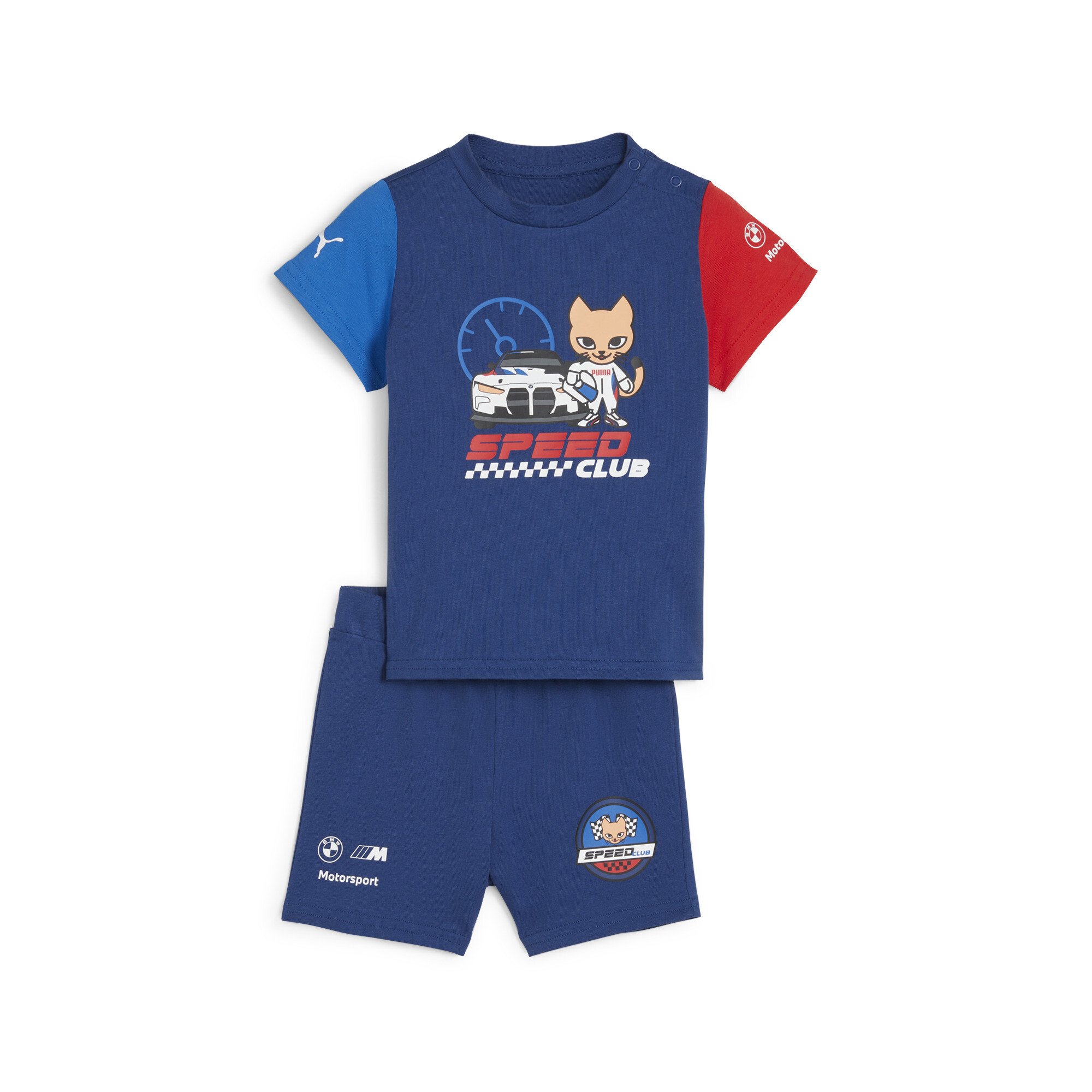 Puma Bmw M Motorsport Matching Sets Toddlers' 2-piece T-shirt & Shorts Set In Blue