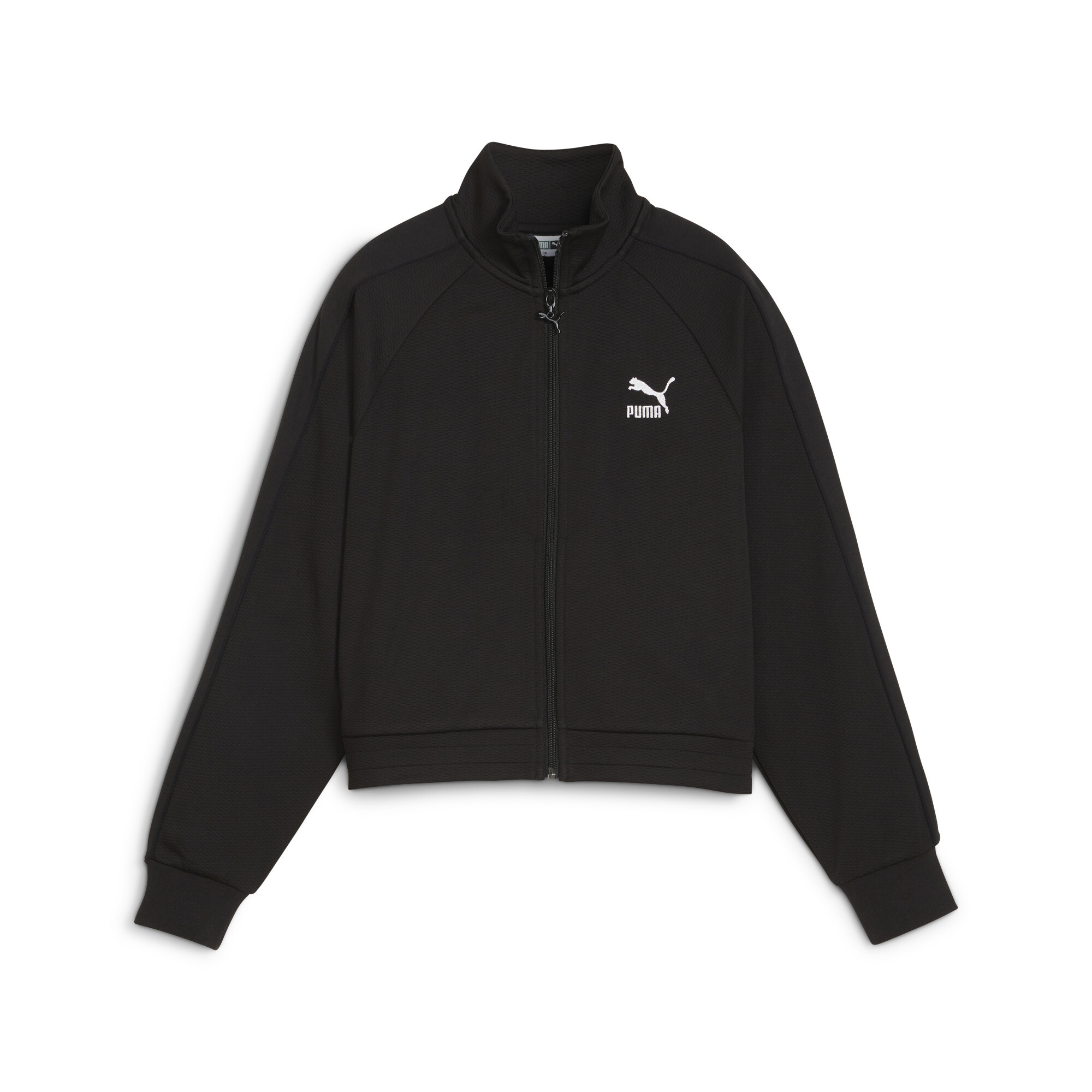 Women's PUMA T7 Track Jacket In Black, Size Large