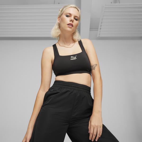 Top corto T7 para mujer, PUMA Black, large-ARG