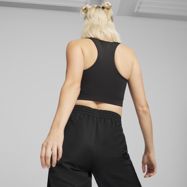 Top corto T7 para mujer, PUMA Black, large-ARG