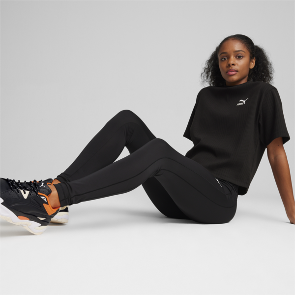 Calzas de talle alto T7 para mujer, PUMA Black, large-ARG