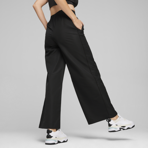 T7 Women's Relaxed Track Pants, PUMA Black, large-ZAF