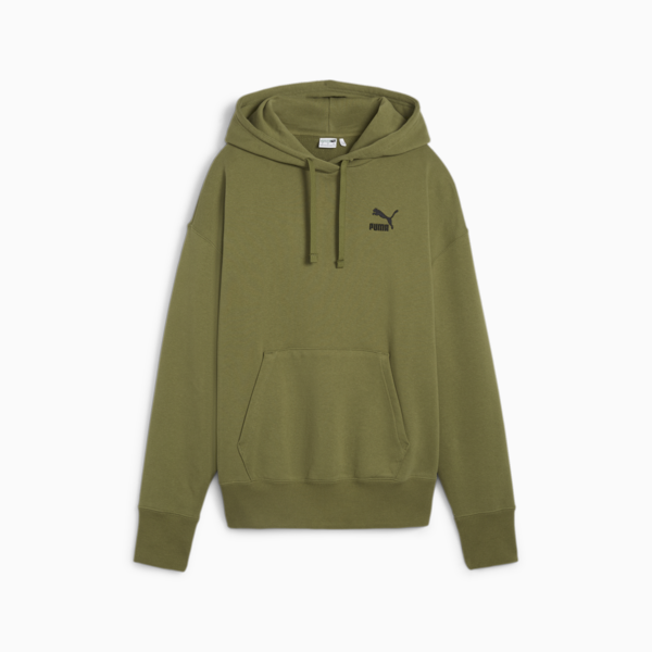 Buzo con capucha BETTER CLASSICS de corte holgado para mujer, Olive Green, large-ARG