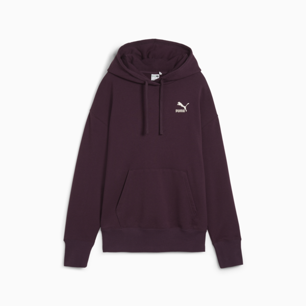 Buzo con capucha BETTER CLASSICS de corte holgado para mujer, Midnight Plum, large-ARG