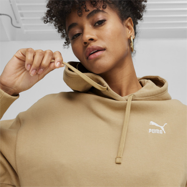 Buzo con capucha BETTER CLASSICS de corte holgado para mujer beige PUMA