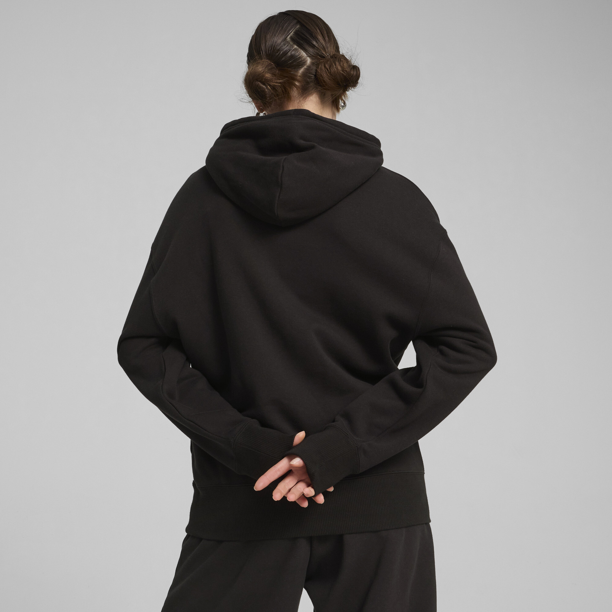 Women's Puma BETTER CLASSICS Hoodie, Black, Size M, Clothing