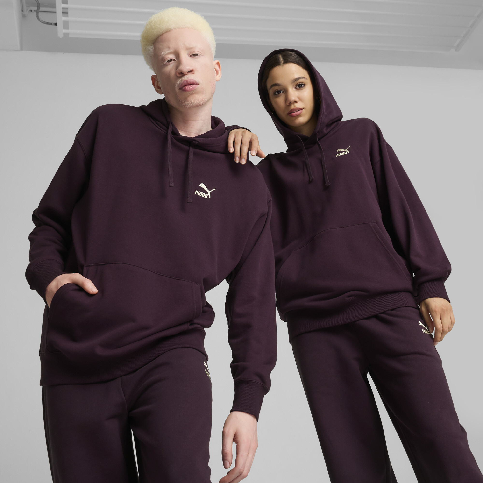 Puma BETTER CLASSICS Hoodie | Mit Plain | Midnight Plum | Größe: XL