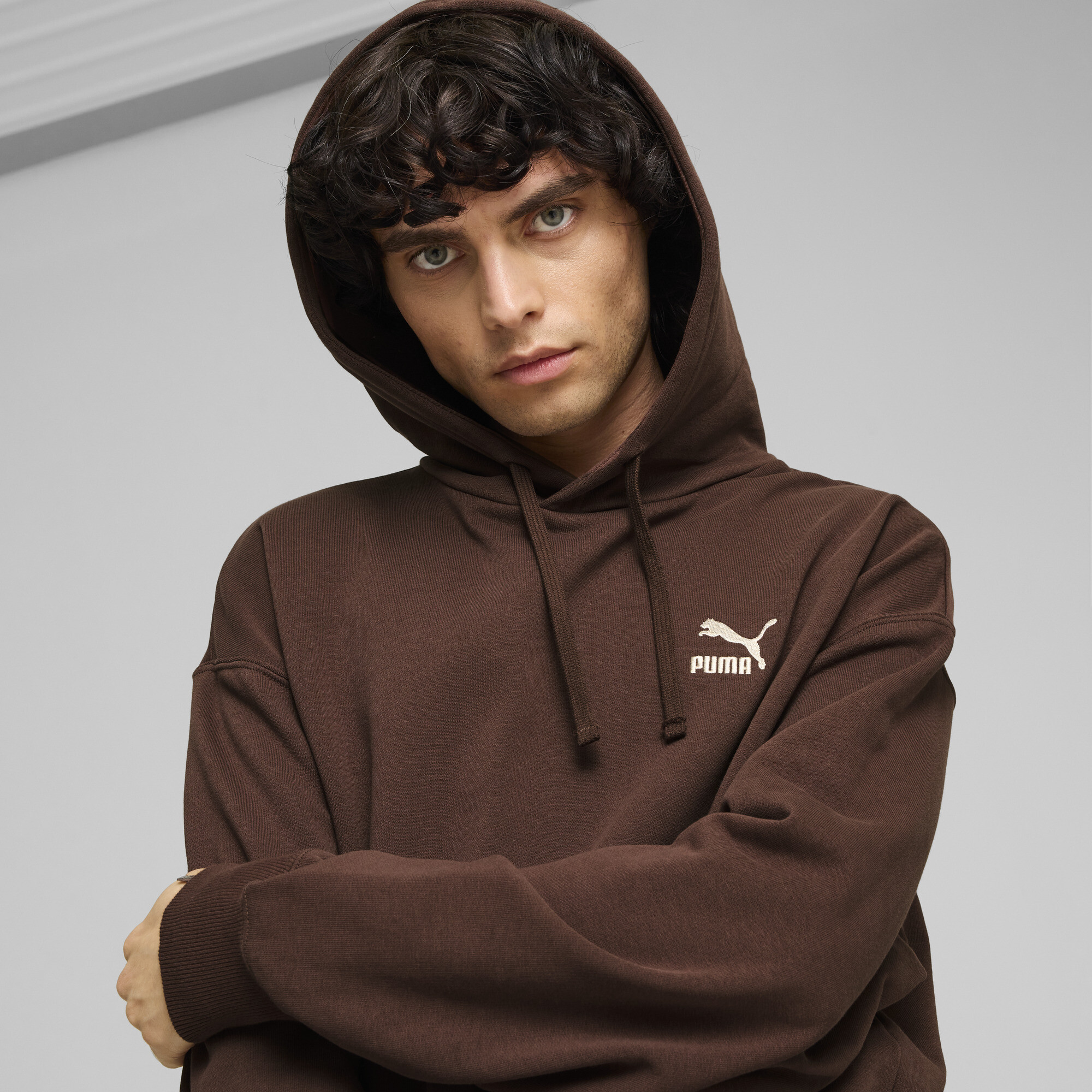 Puma BETTER CLASSICS Hoodie, Brown, Size XS, Clothing