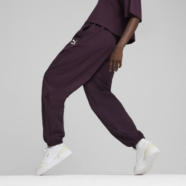 Pantalones deportivos de corte holgado Classics para mujer, Midnight Plum, large-ARG