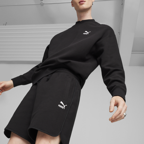 CLASSICS Men's Waffle Shorts, PUMA Black, large-ZAF
