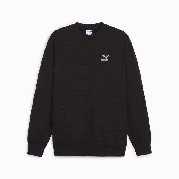 Buzo CLASSICS Waffle Crew, PUMA Black, large-ARG