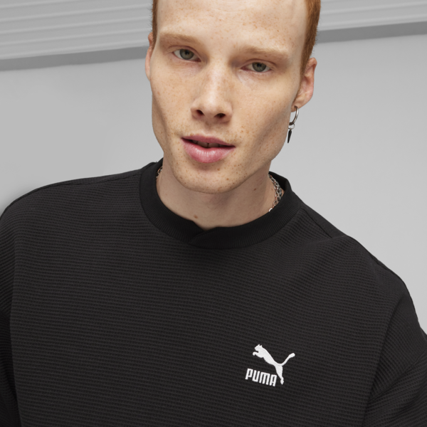 Buzo CLASSICS Waffle Crew, PUMA Black, large-ARG
