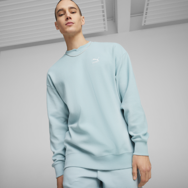 Buzo CLASSICS Waffle Crew, Turquoise Surf, large-ARG