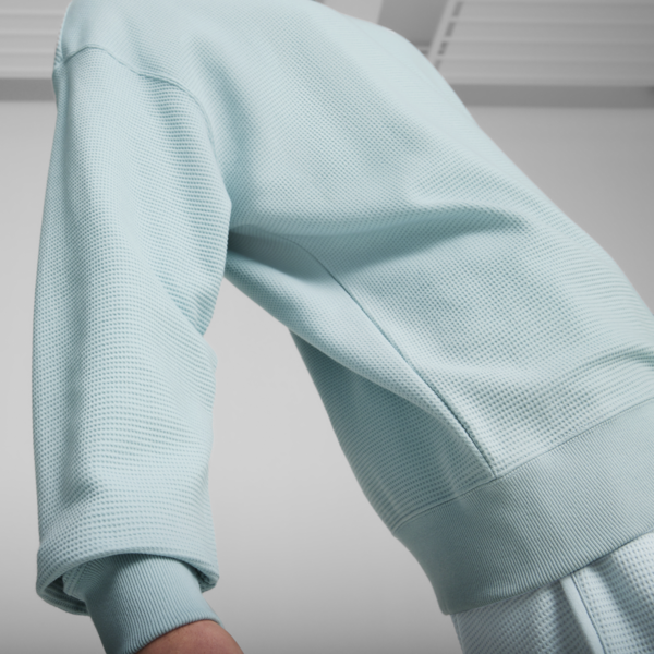 Buzo CLASSICS Waffle Crew, Turquoise Surf, large-ARG