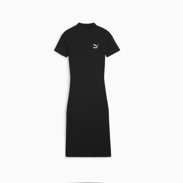CLASSICS Ribbed Dress, PUMA Black, large-MEX