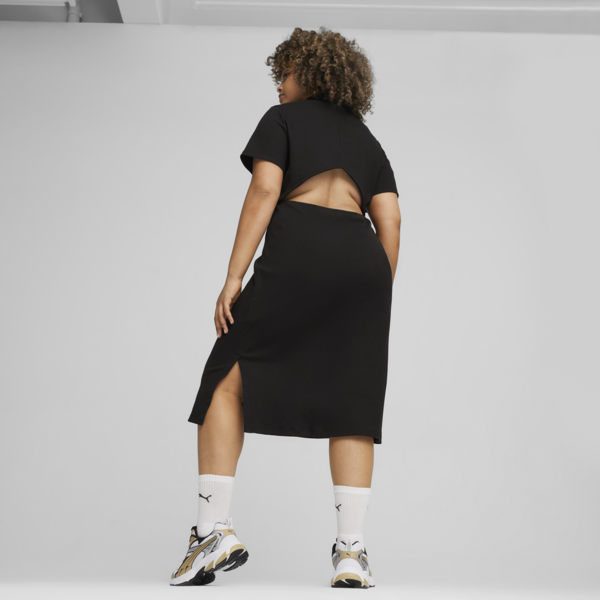 CLASSICS Ribbed Dress, PUMA Black, large-MEX