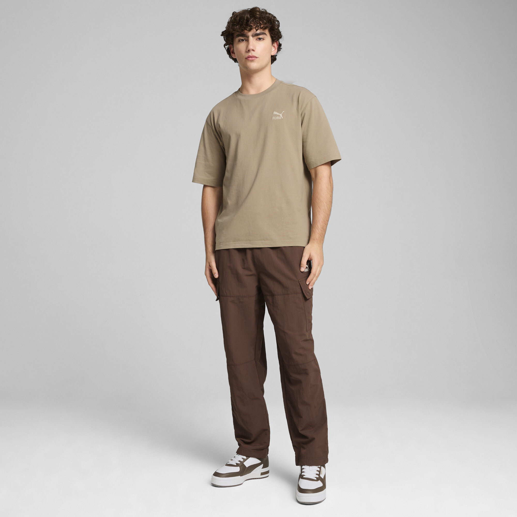 Men's Puma CLASSICS's Cargo Pants, Brown, Size XL, Clothing