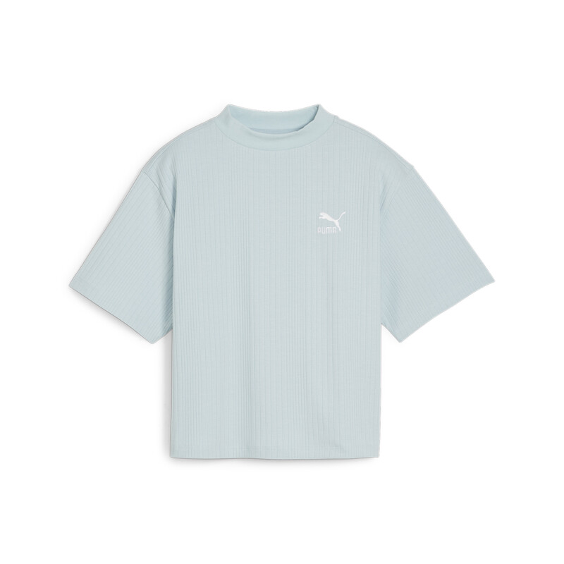 

Women's PUMA CLASSICS Mock Neck Relaxed Fit T-shirt