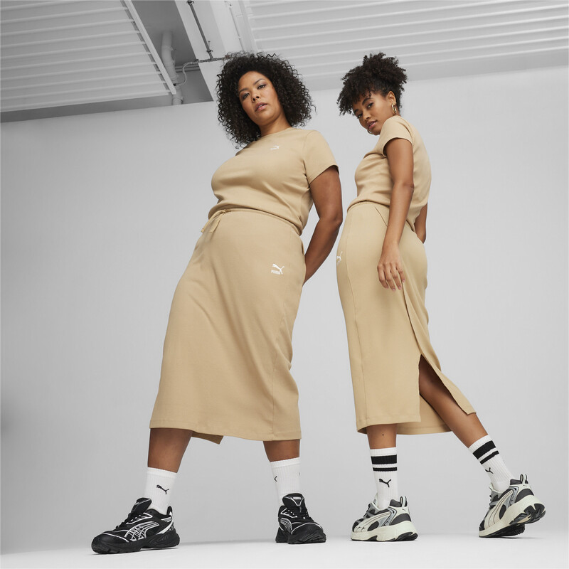 

Women's PUMA CLASSICS Ribbed Midi Skirt