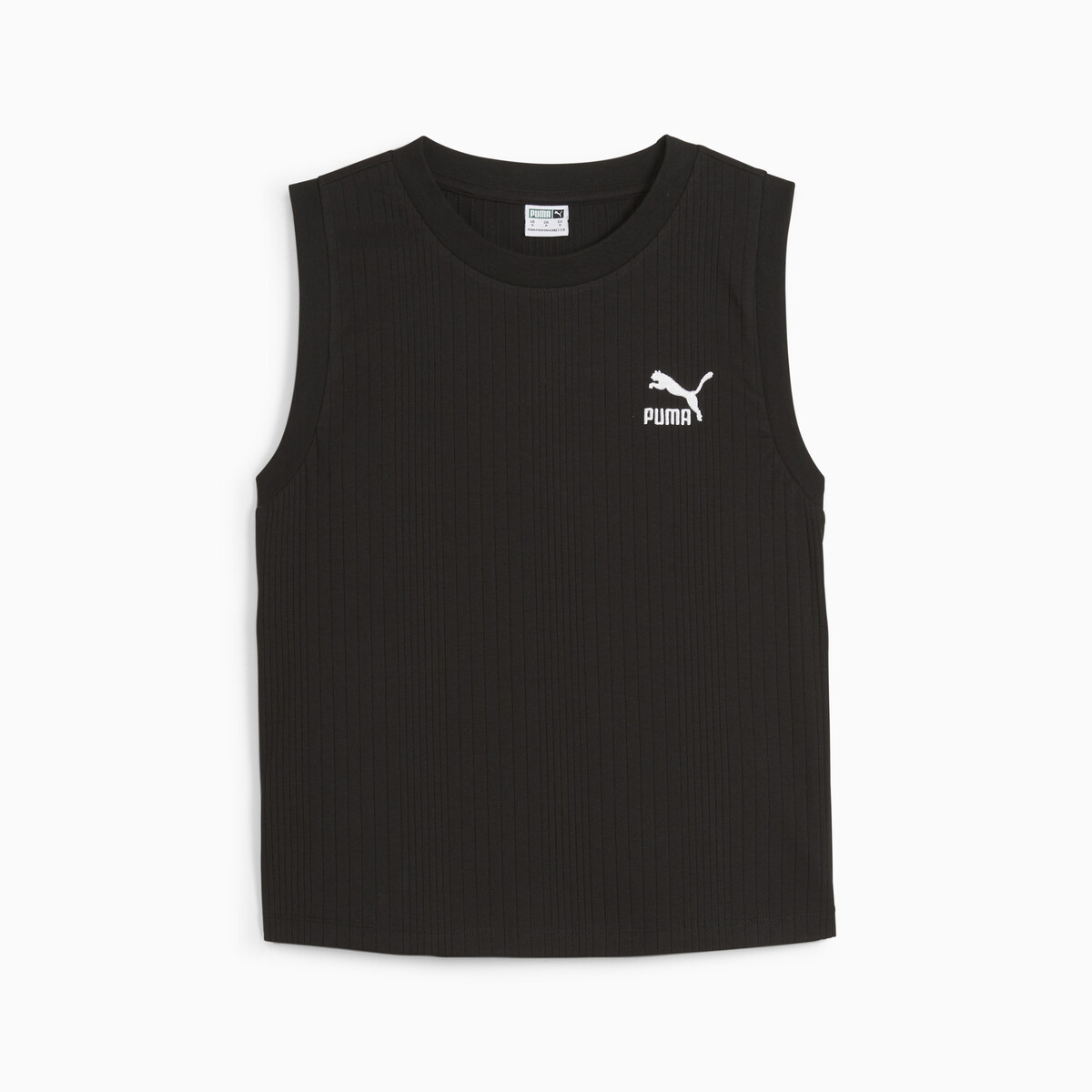 CLASSICS Ribbed Relaxed Women's Tank Top in Black by PUMA, Medium