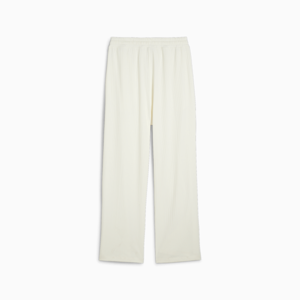 Pantalones de chándal CLASSICS de canalé y corte holgado para mujer, Frosted Ivory, large-ARG
