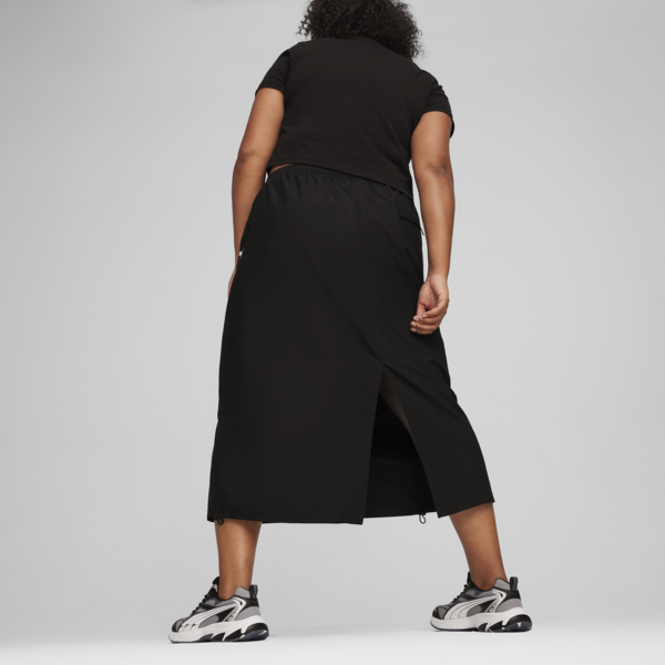Pollera midi DARE TO de tejido plano para mujer, PUMA Black, large-ARG