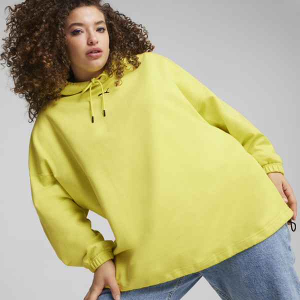 Sudadera con capucha CLASSICS extragrande para mujer, Lime Sheen, large-MEX