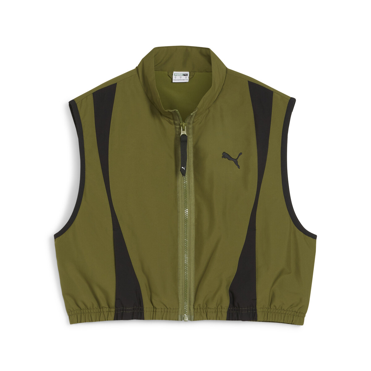 DARE TO Women's Woven Vest in Olive Green by PUMA, Large