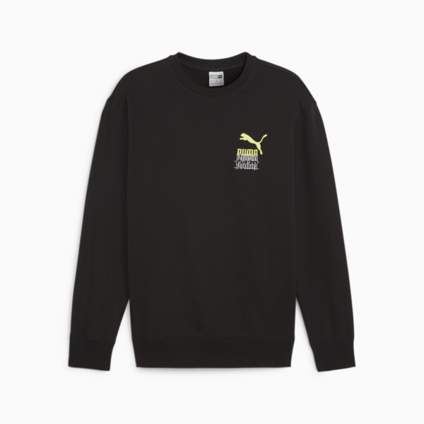 BRAND LOVE Men's Crew, PUMA Black, large-ZAF