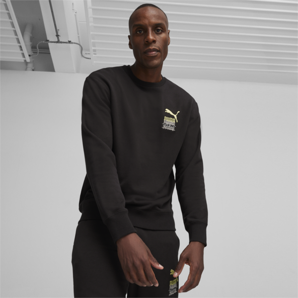 BRAND LOVE Men's Crew, PUMA Black, large-ZAF