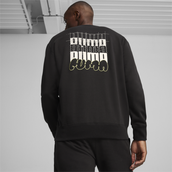 BRAND LOVE Men's Crew, PUMA Black, large-ZAF